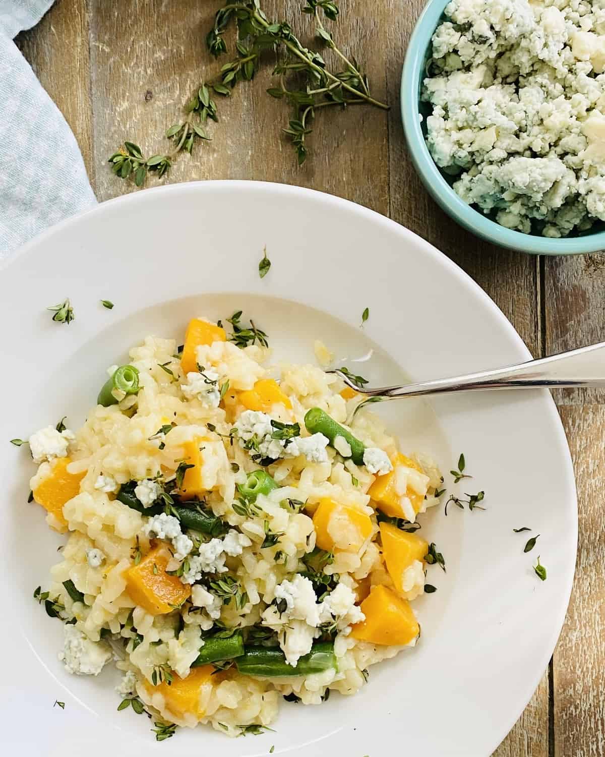 easy risotto recipe with butternut squash and green beans