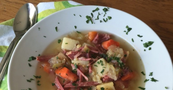 corned beef and cabbage soup.