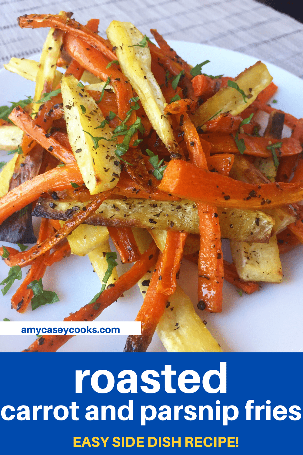 plate of carrot and parsnip fries