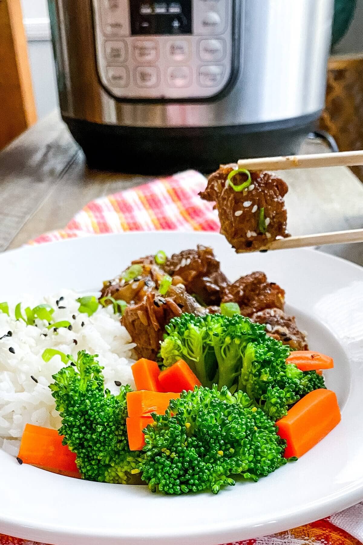 close up of a single serving of a one pan dinner