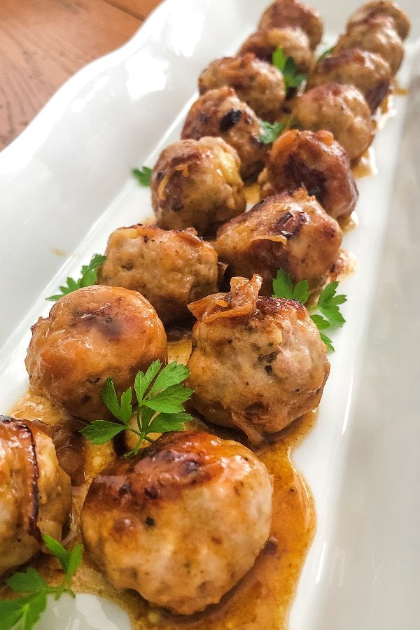 turkey meatballs with a beer sauce