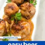 long platter with easy turkey meatballs
