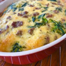 Easy Sausage, Spinach and Cheddar Breakfast Casserole-image
