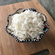 bowl of cooked basmati rice