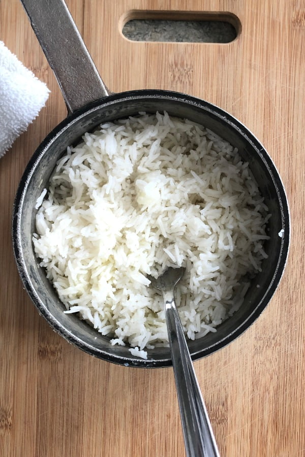 pot of cooked rice