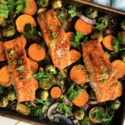 roasted salmon with vegetables