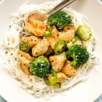 single serving of chicken stir fry