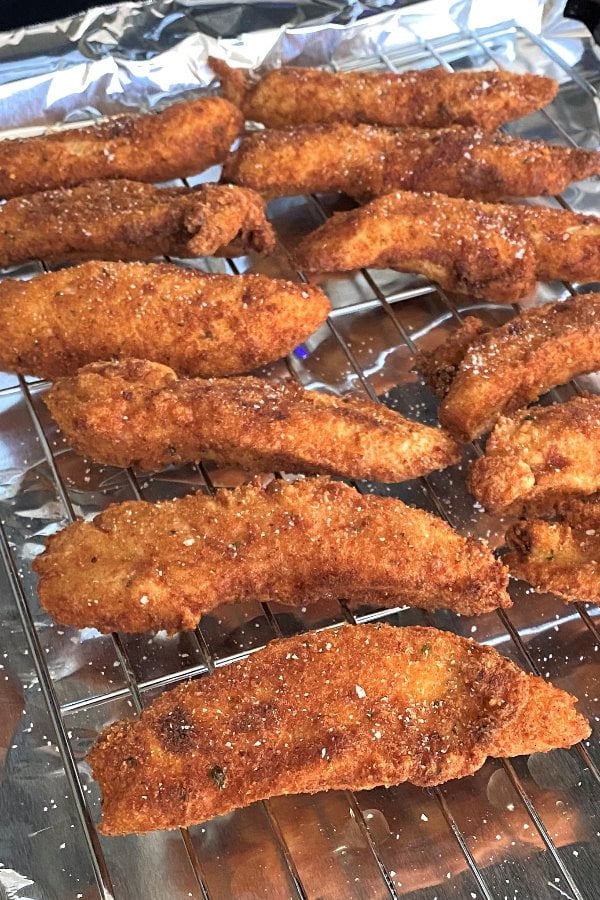 sprinkle chicken with kosher salt