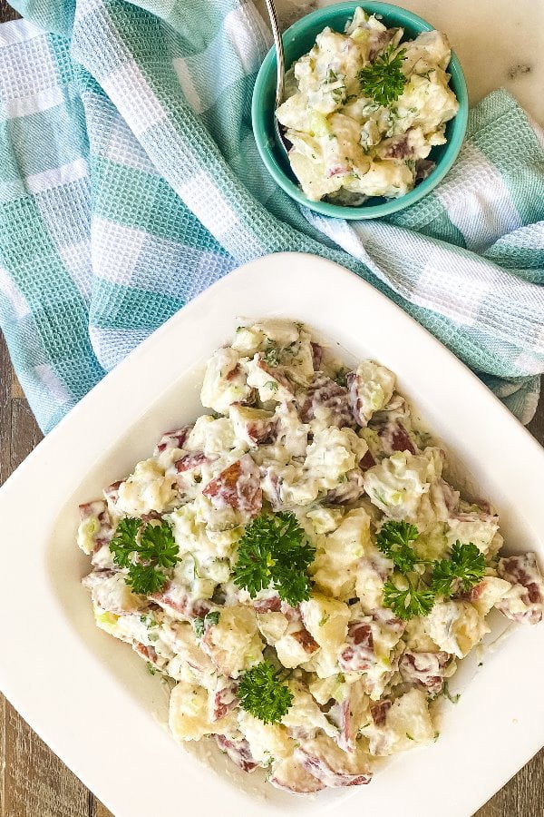 serving bowl of a classic side dish with a single serving