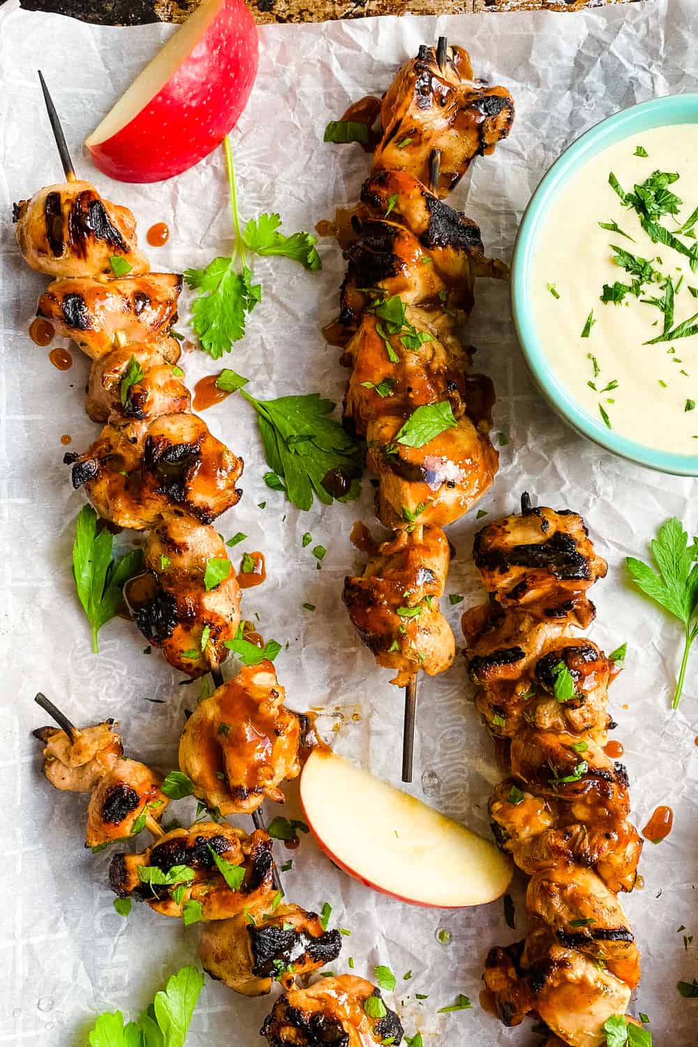 chicken skewers with a cider marinade