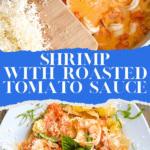 shrimp with a tomato and goat cheese sauce.