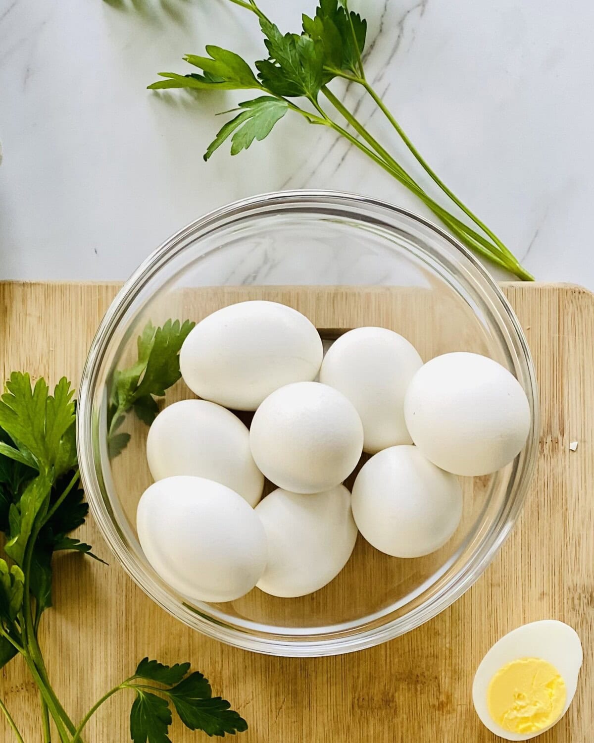 A bowl of eggs.