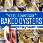 baked oysters with cheese.