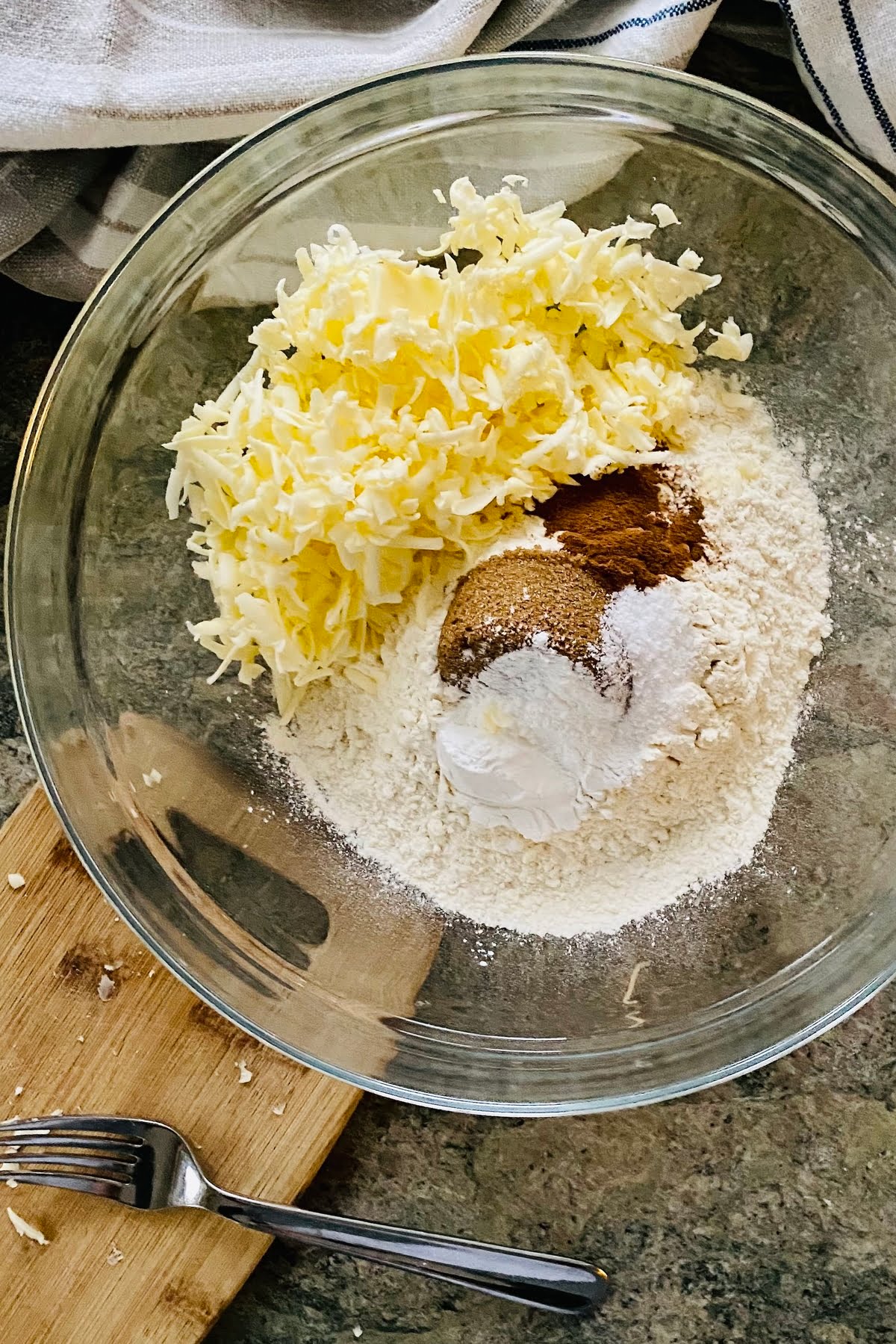 flour, brown sugar, shredded butter for drop scone recipe