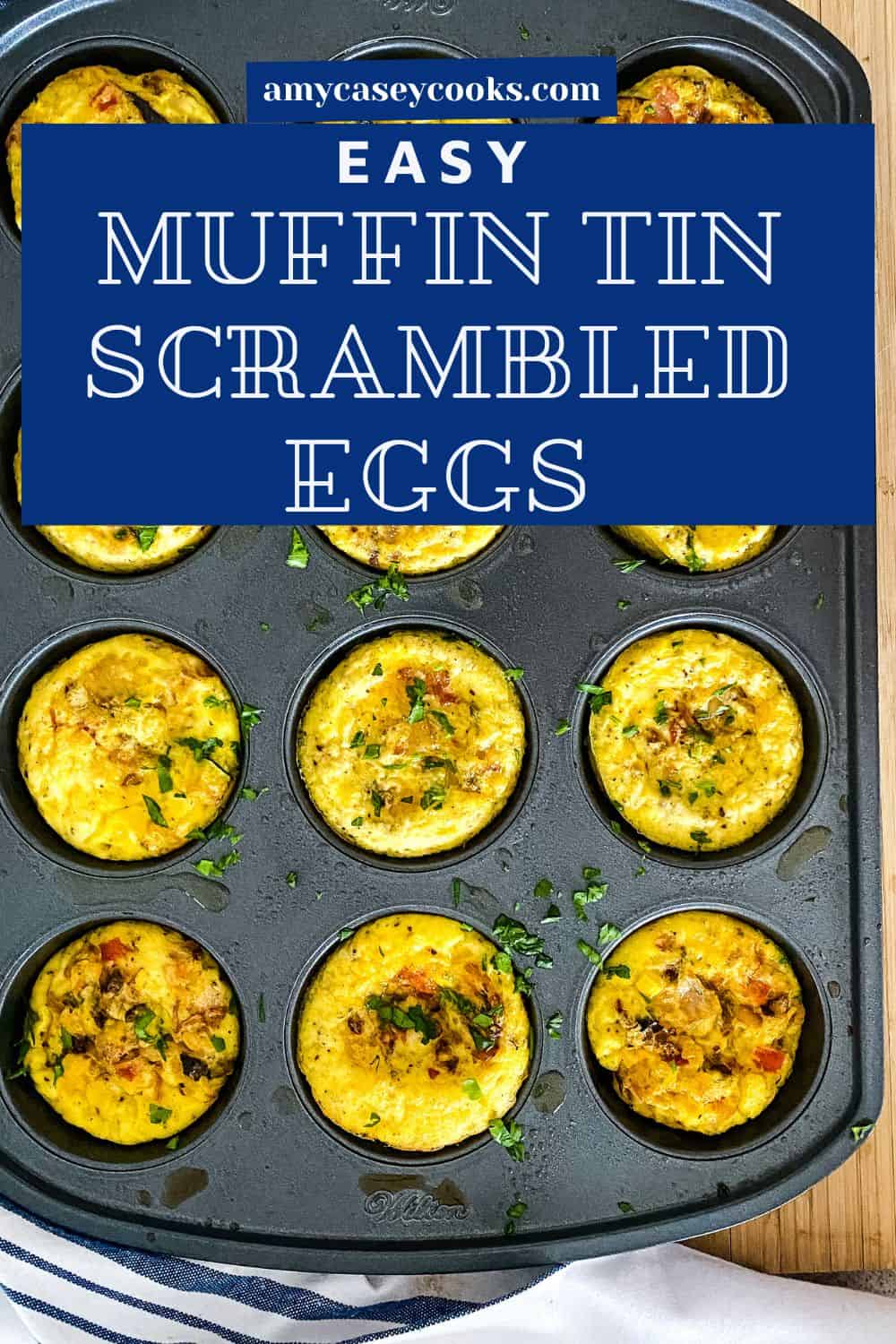 muffin tin eggs in a pan.