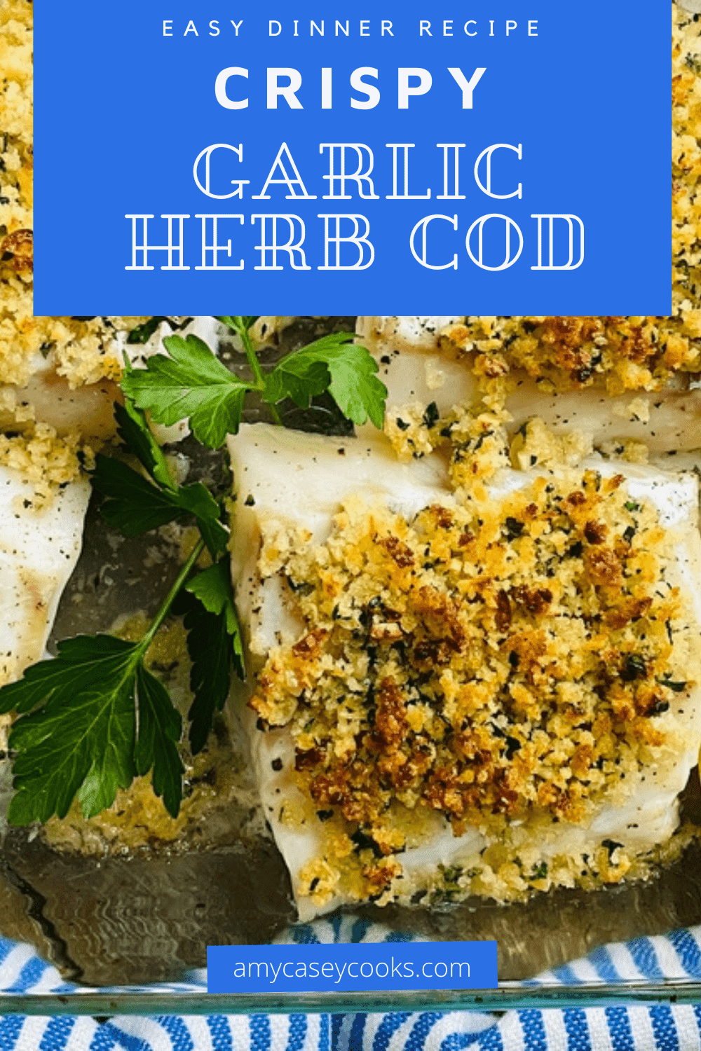 cod topped with panko and baked