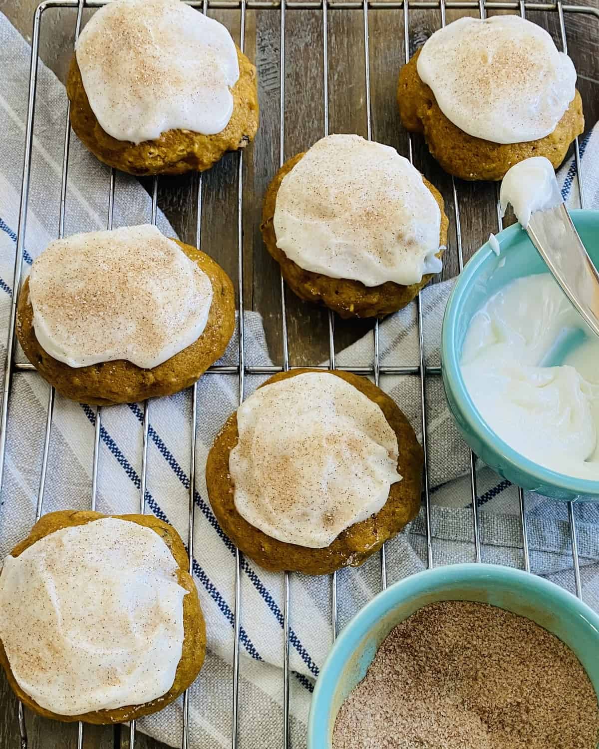 frosted pumpkin spice cookies