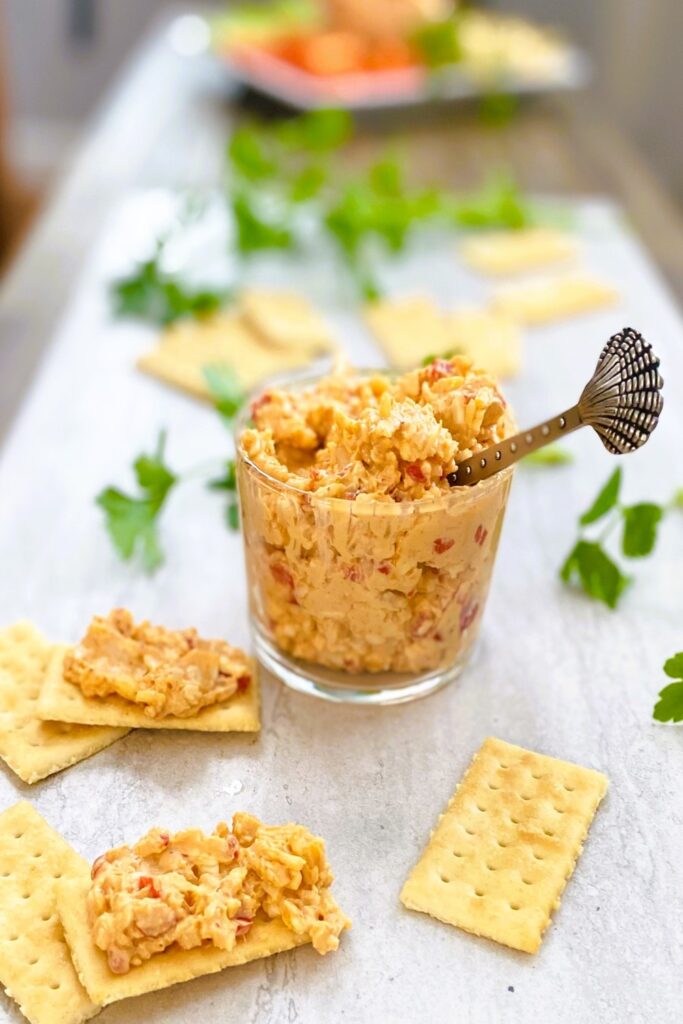 pimento cheese with crackers