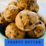 bowl filled with peanut butter energy balls