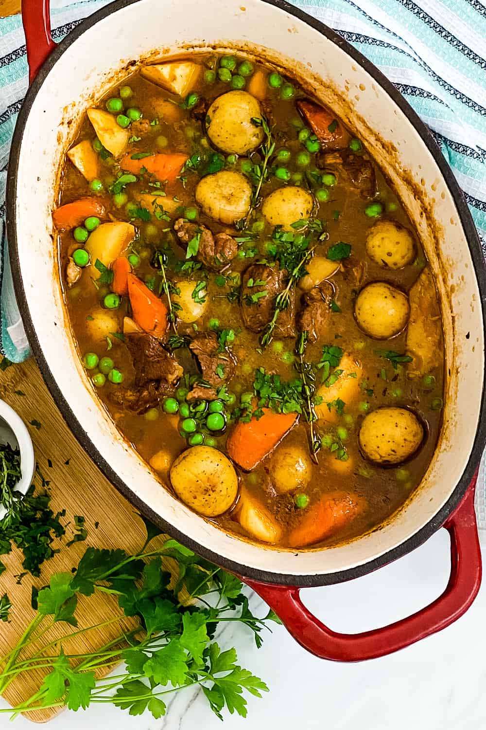 Irish lamb stew with fresh thyme