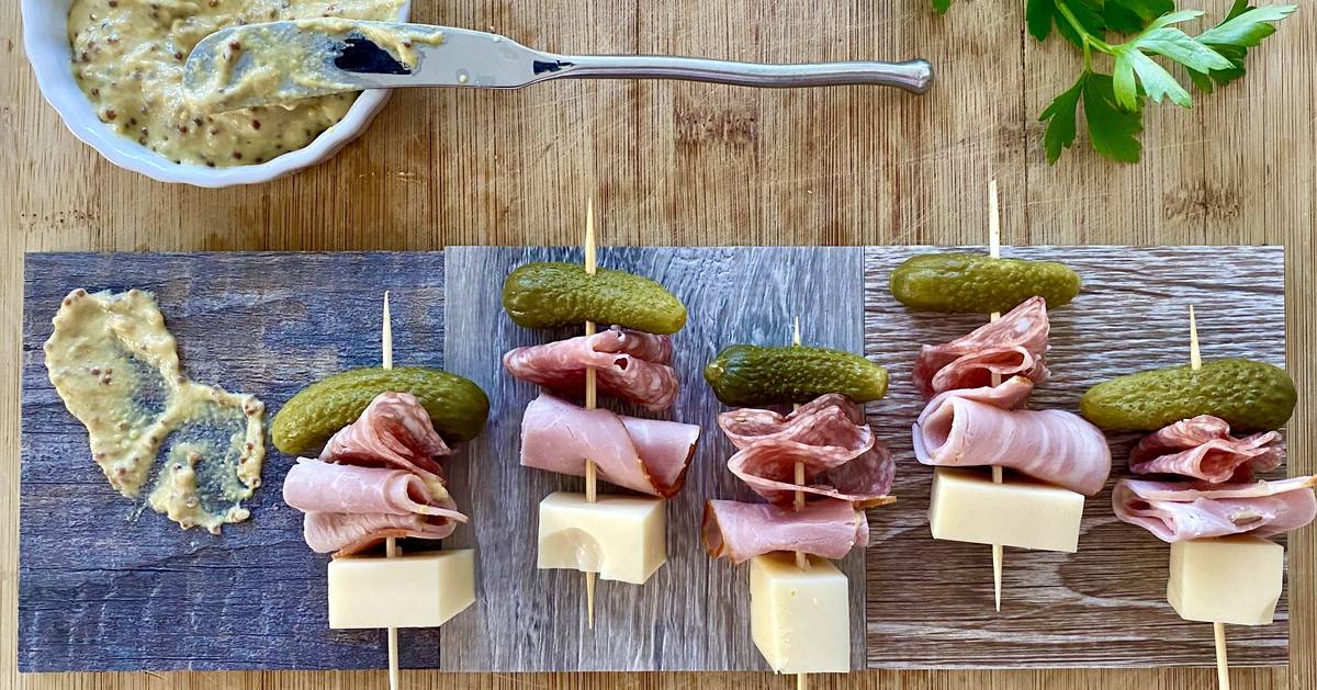 Cuban Sandwich Appetizer Skewers