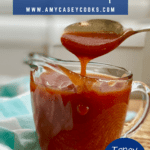 spoonful of homemade bbq sauce