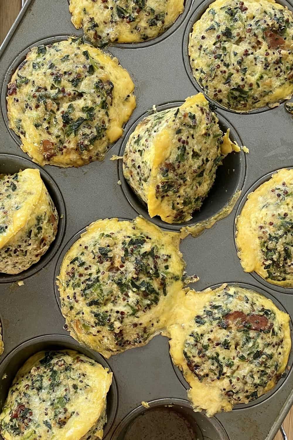quinoa egg muffins in a muffin pan