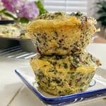 a stack of quinoa egg muffins