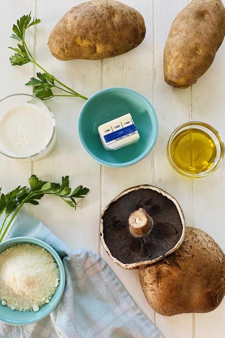 Mashed Potato Stuffed Portobello Mushrooms
