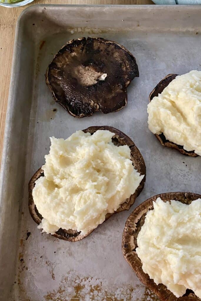 Mashed Potato Stuffed Portobello Mushrooms