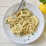 bowl of buttered noodles