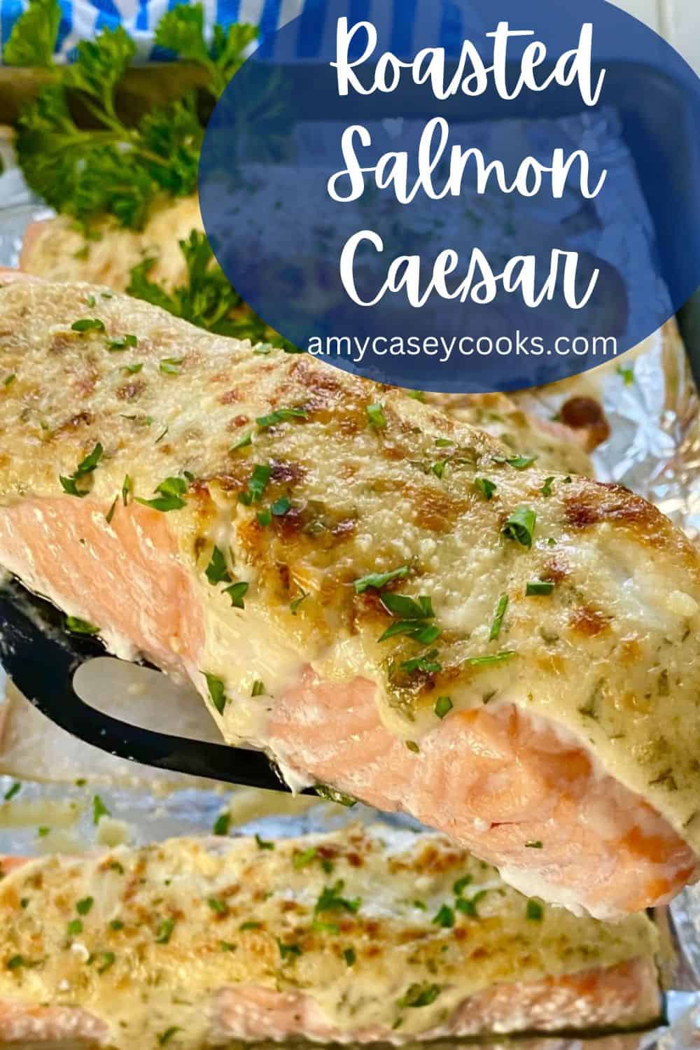 salmon with a Caesar topping.