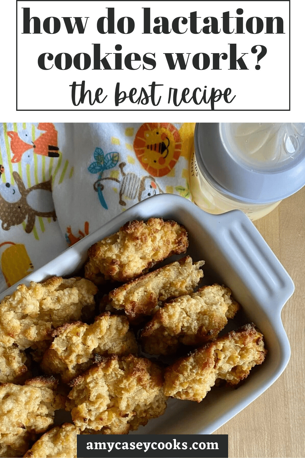 lactation cookies in dish.