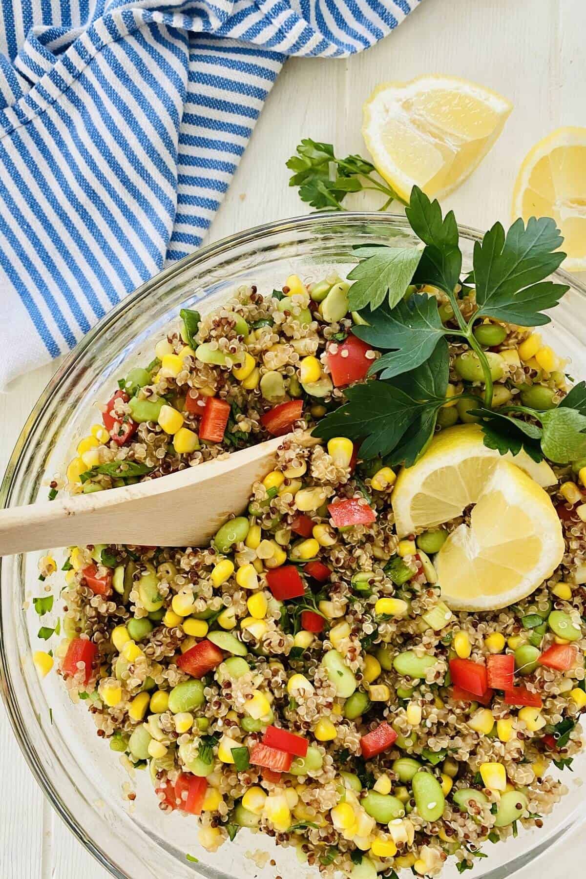 quinoa salad with lemon.