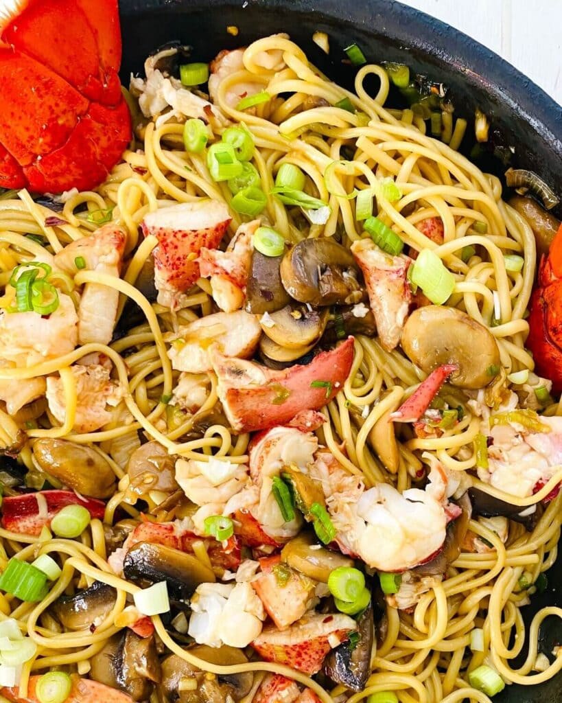 Garlic Lobster Noodles Easy Recipe!