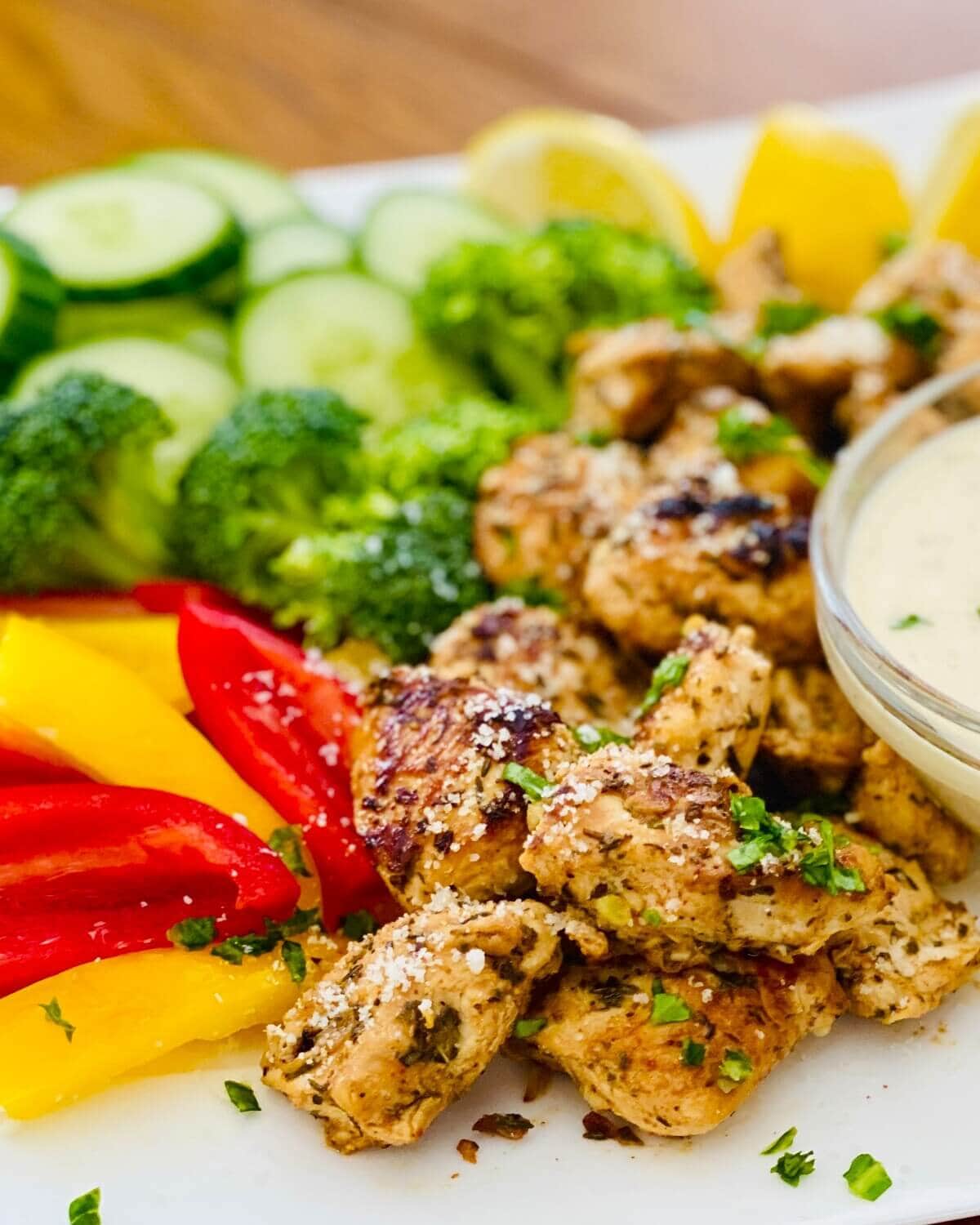 sauteed chicken and vegetables.