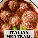 dish of meatballs with 1 on a spoon.