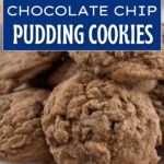 half of a chocolate pudding cookie.